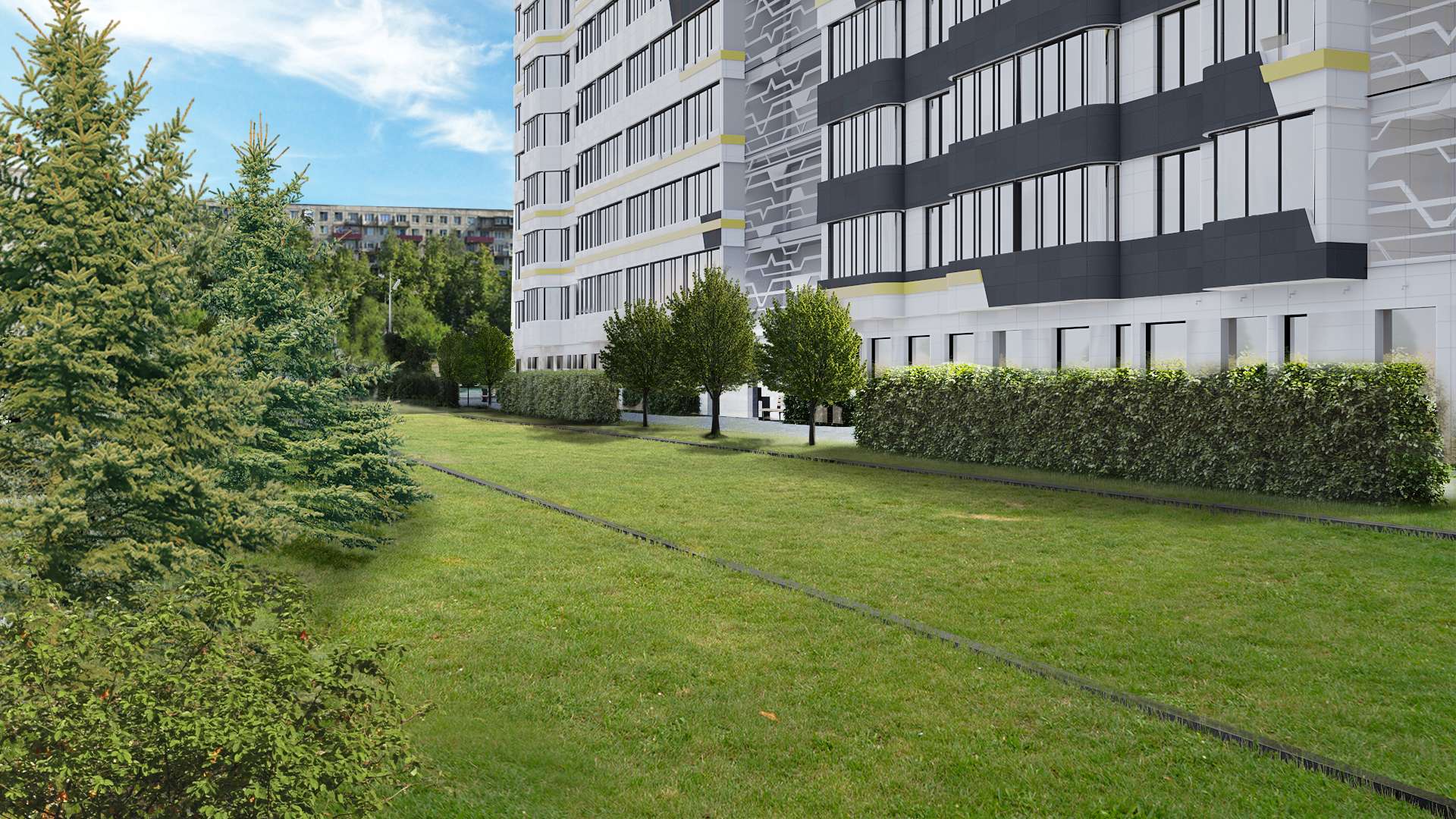 Благоустройство со стороны ул. Львовская