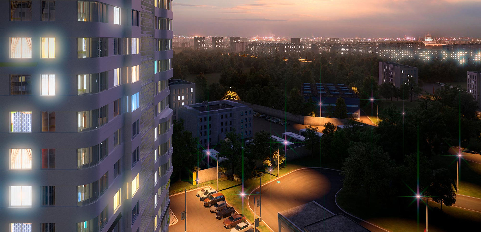 Ночной вид на город